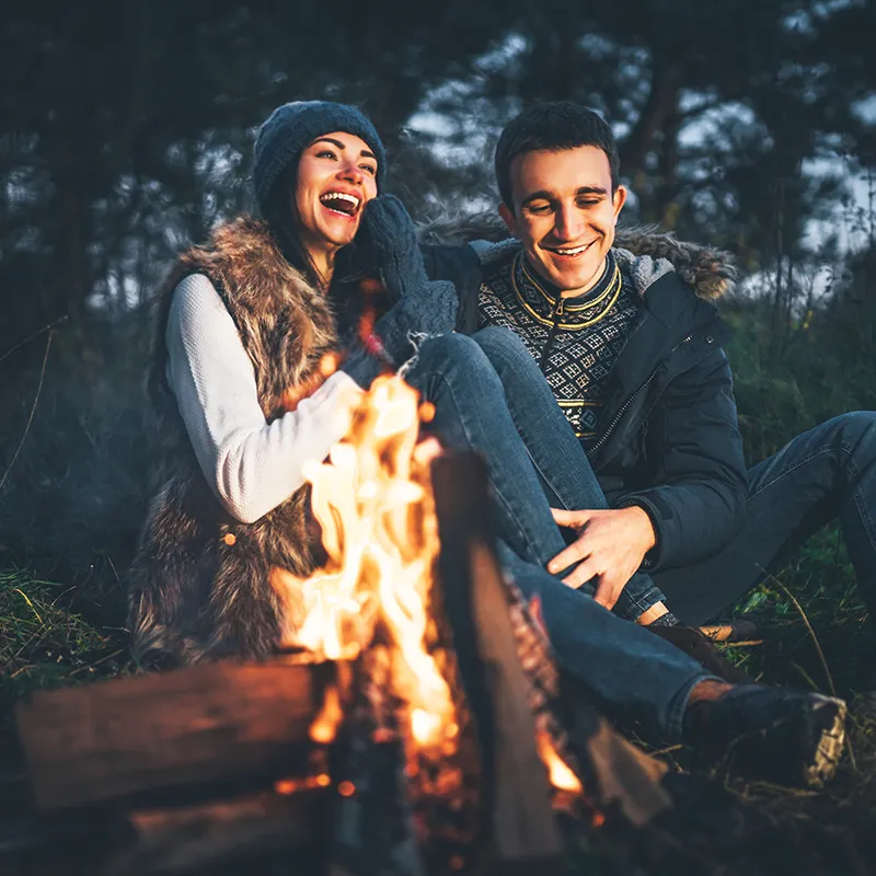 Bonfire Setup - Pre-wedding shoot location at KeshavBaag
