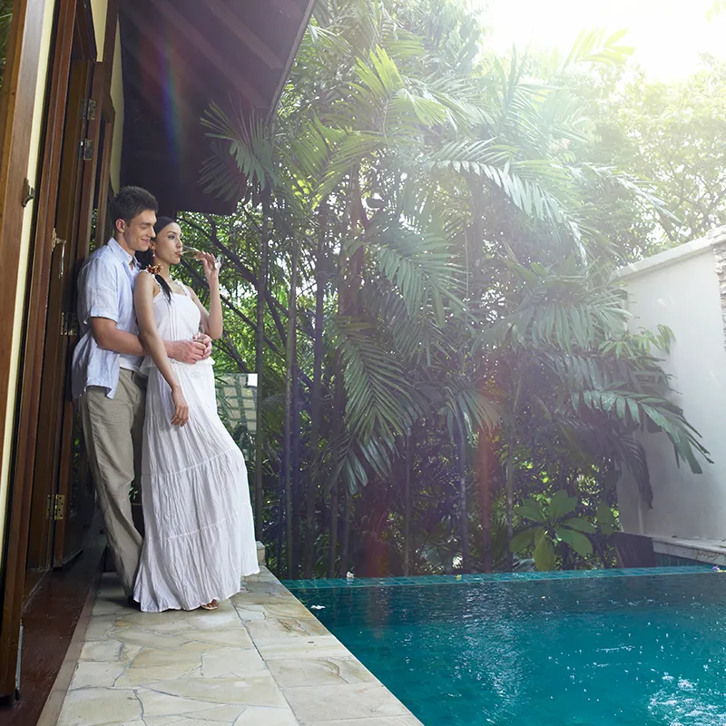Poolside - Pre-wedding shoot location at KeshavBaag